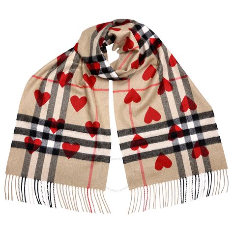 burberry cashmere red heart scarf|burberry cashmere scarf men.